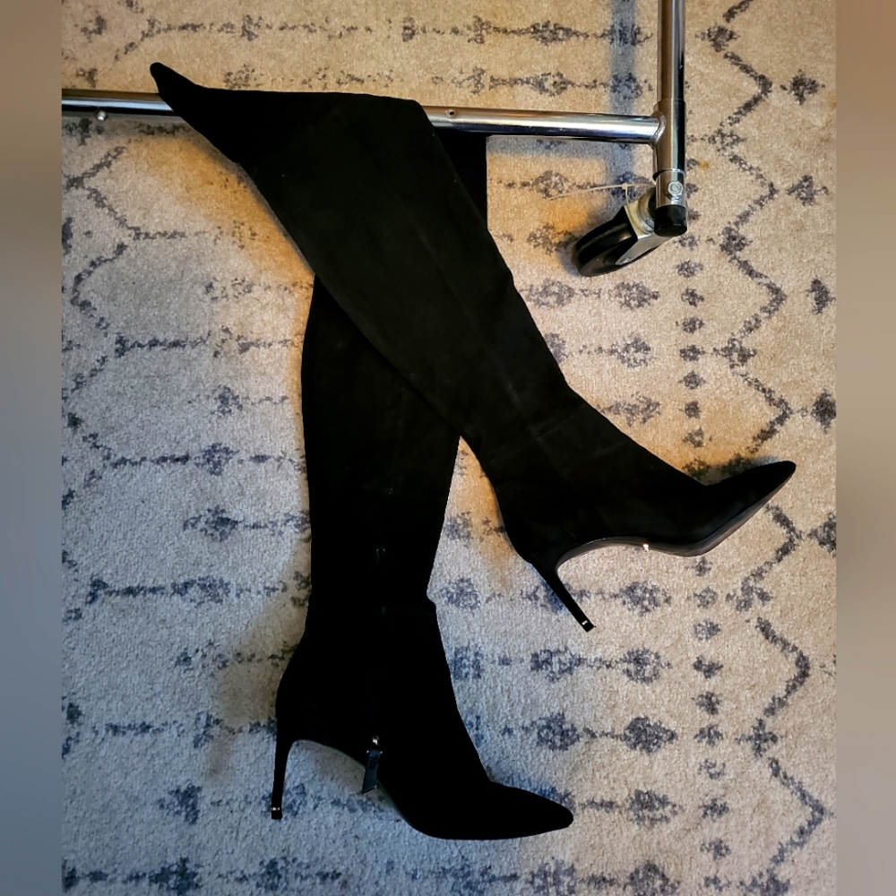 Thigh High Suede Massimo Dutti Boots